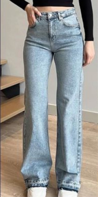 Stretch wide leg jeans