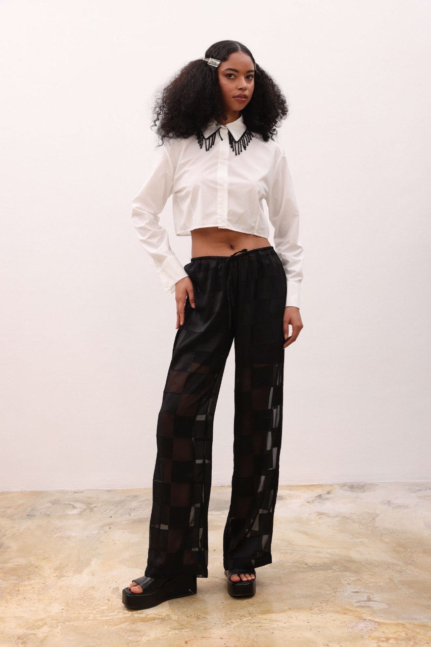 Crop detailed shirt