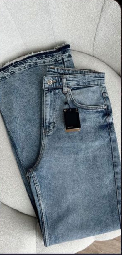 Stretch wide leg jeans