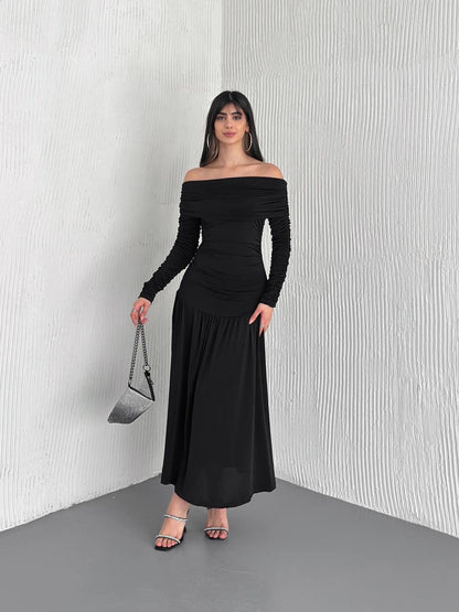 Off shoulder maxi dress