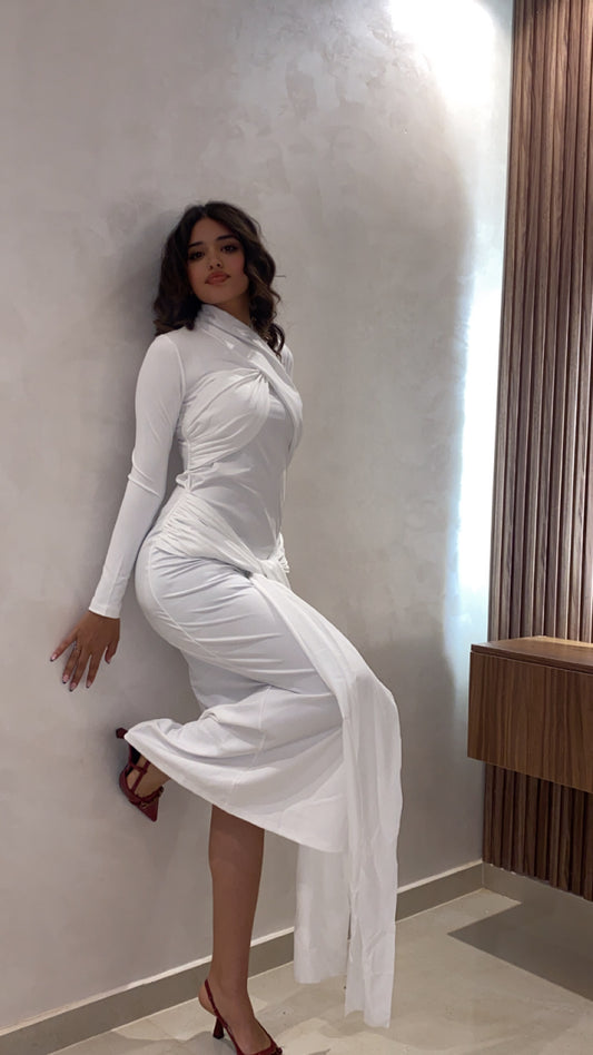 فستان سكوبا الطويل