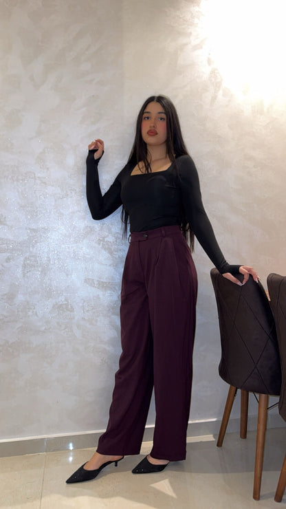 Wide leg trousers