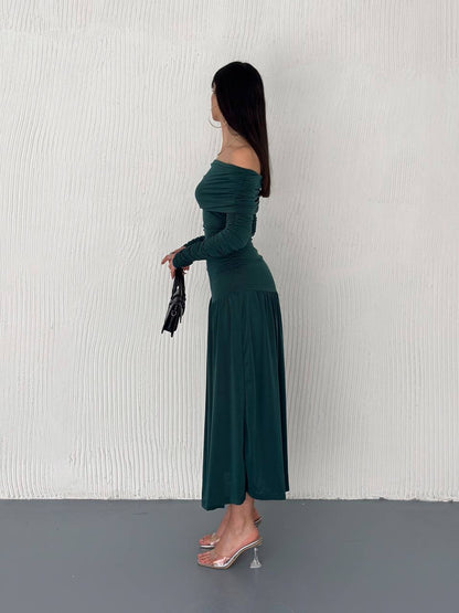 Off shoulder maxi dress