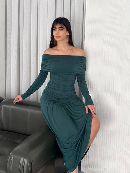 Off shoulder maxi dress