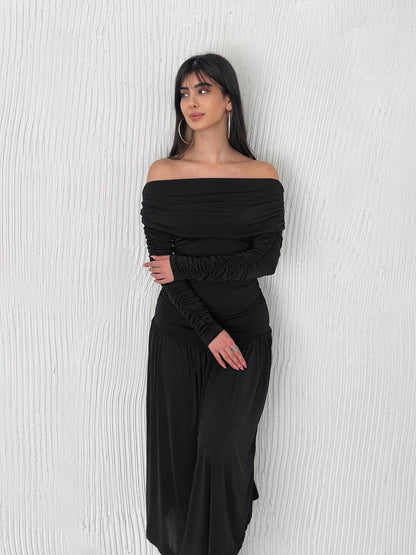 Off shoulder maxi dress