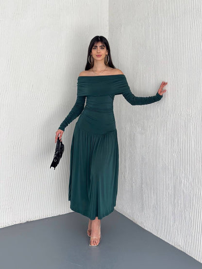 Off shoulder maxi dress
